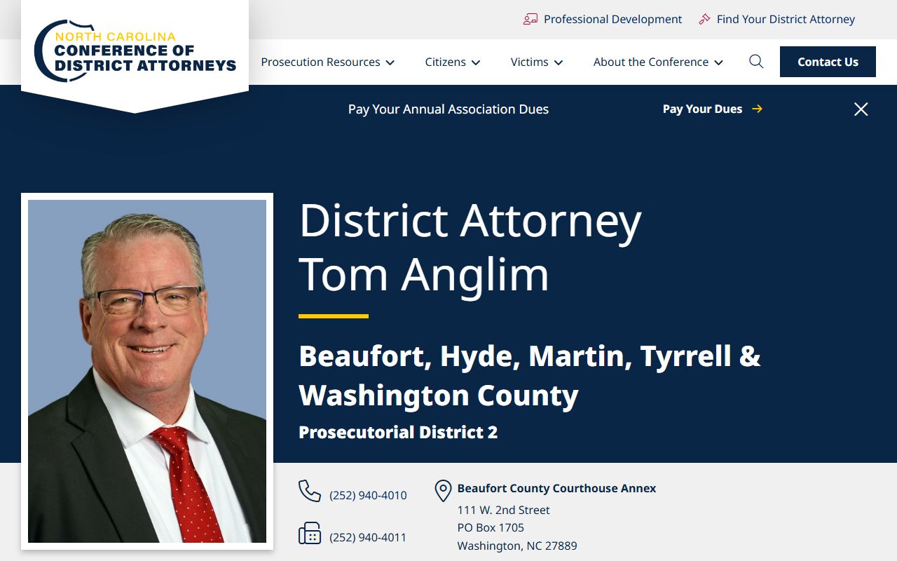 Hyde County court charges District Attorney Prosecutorial District 2 source