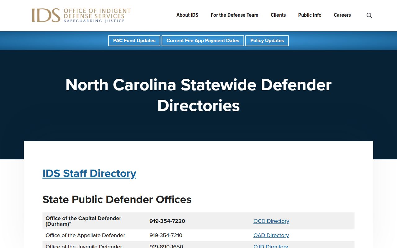 Hyde County court charges state defender directory source