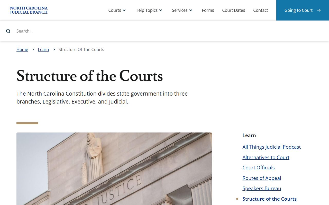 Hyde County Superior Court North Carolina court structure source