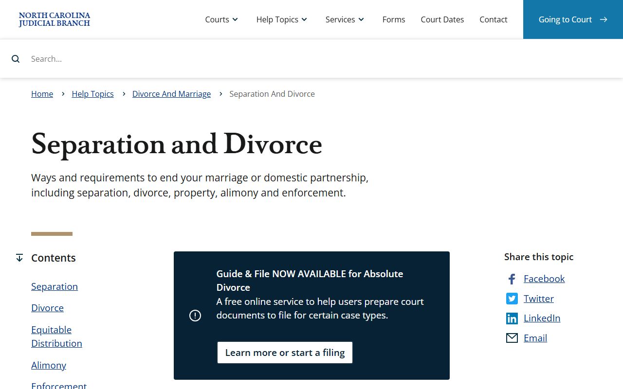 Hyde County divorce records separation and residency rules